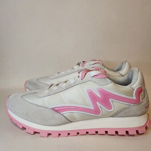 Marc Jacobs Sneakers The Jogger Pink Suede Womens Size US 11 Euro 41 - Picture 3 of 12